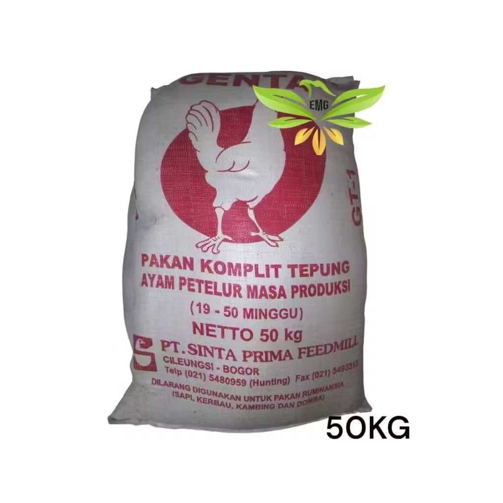 Karungan 50kg GT-1 Pakan Ayam Petelur Sinta Prima Feedmill