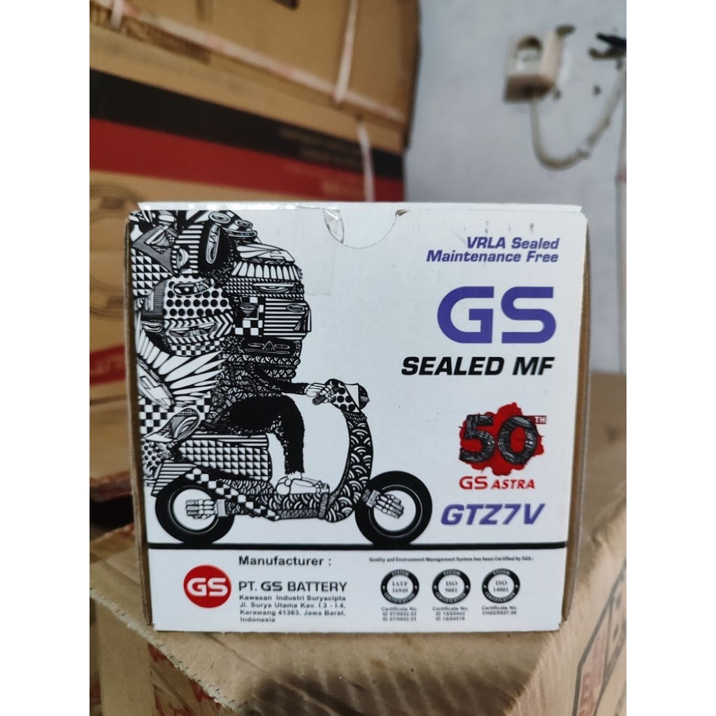 AKI GS ASTRA ORI GTZ-7V AKI YAMAHA NMAX AEROX 12 VOLT 7AH