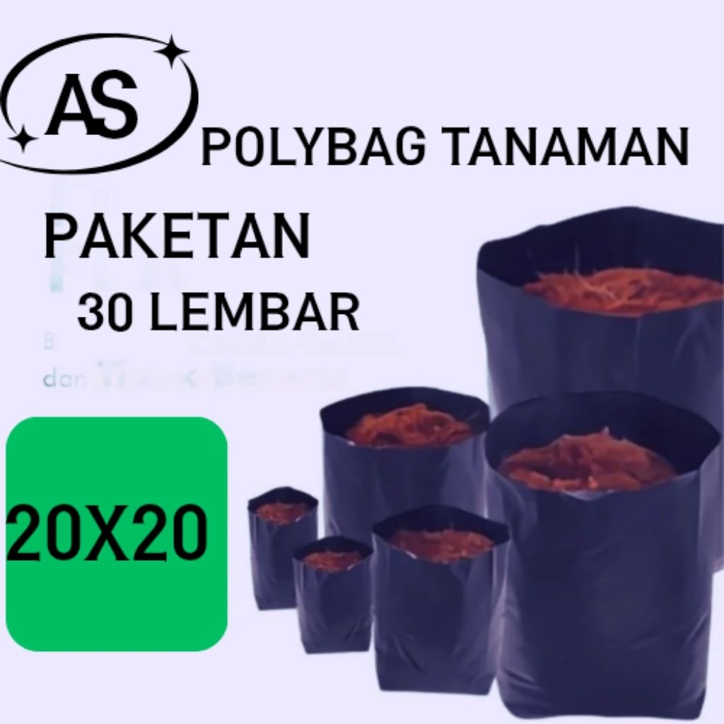 Polybag Berkualitas 20x20 (30 Lembar) Polybag Berkualitas Cocok Untuk Berkebun Dan Tanaman