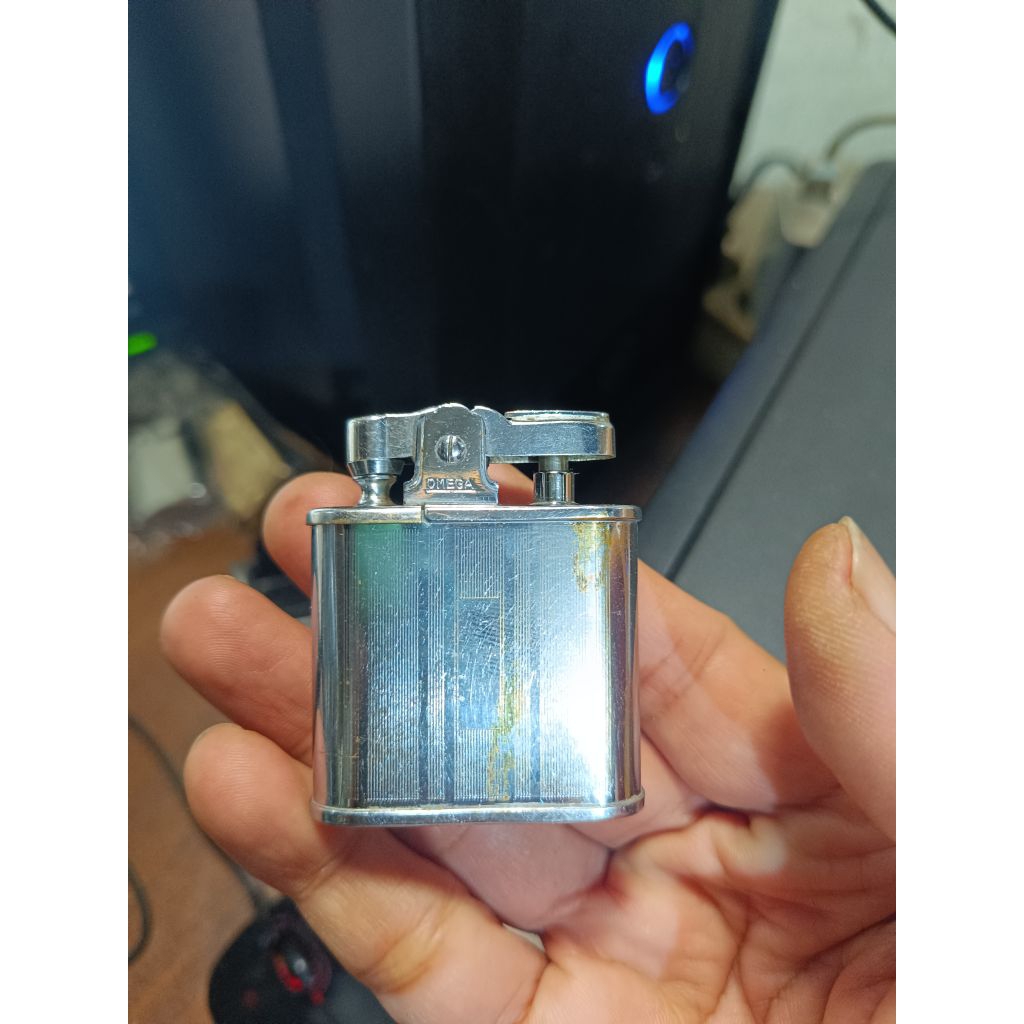 Omega Super Lighter - Vintage Lighter Made in Japan 1950's Korek Jadul Model Ronson Whirlwind