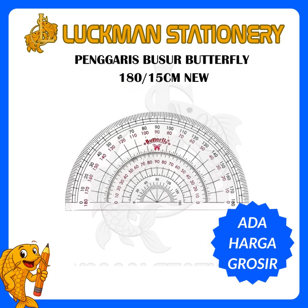 

BUSUR DERAJAT BUTTERFLY 180/15 CM AKRILIK PRAKTIS (NEW)
