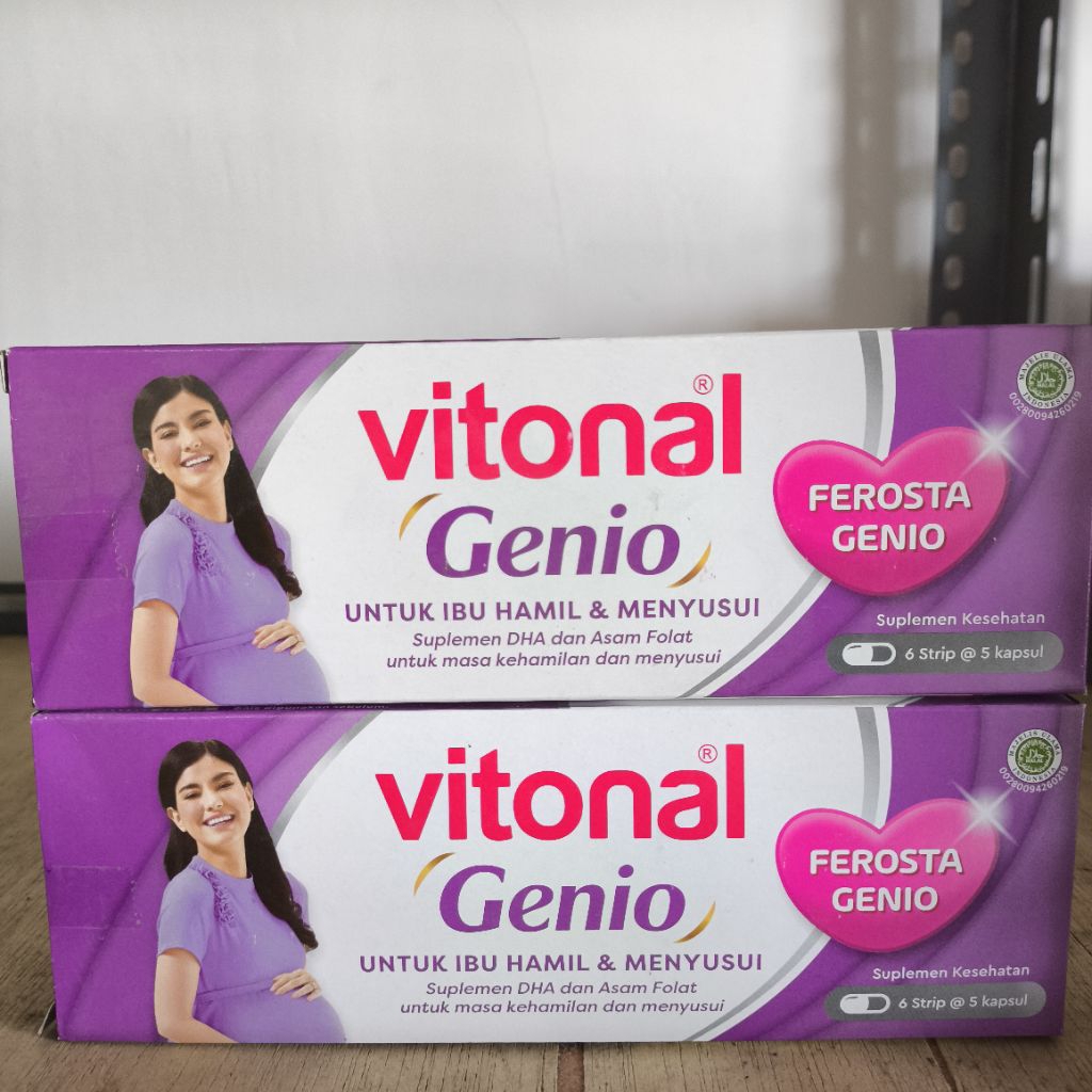 vitonal genio ferosta genio untuk ibu hamil & menyusui kapsul isi 30kapsul