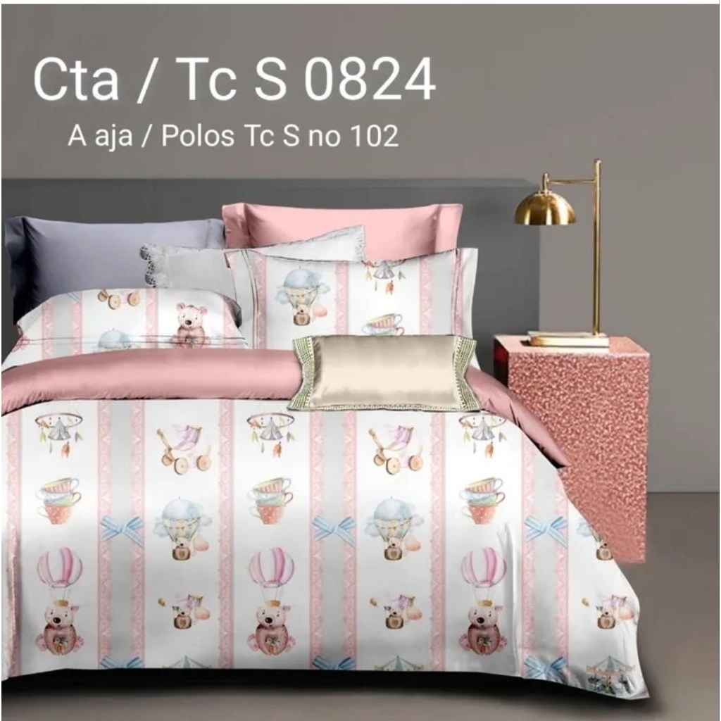 Sprei Sutra Sprei Tencl's Sutra Organik 60s Motif Anak