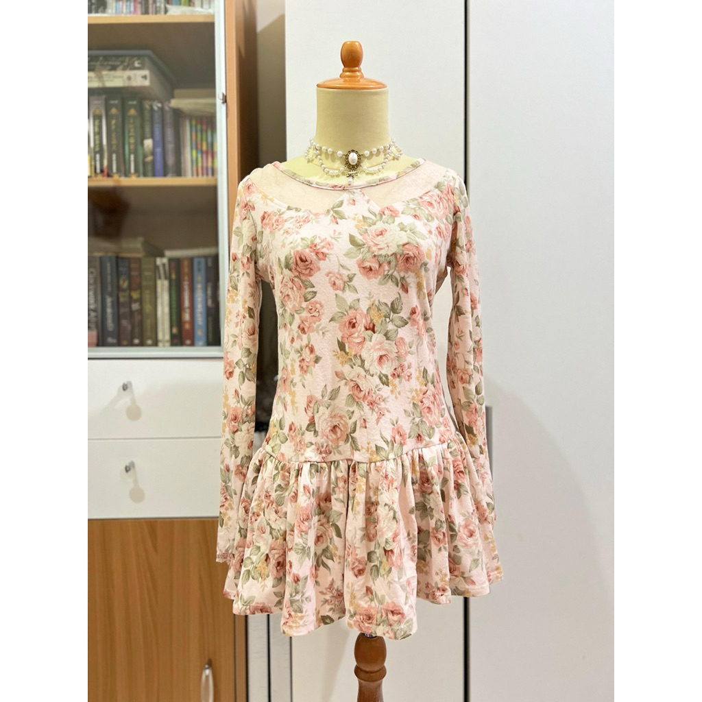 Liz Lisa Floral Dress Vintage Kawaii Himekaji Pink