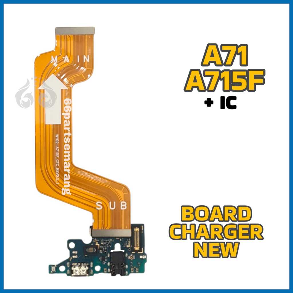 Flexibel Flexible Board charger Konektor cas Lcd Fingerprint Samsung A71 / A715F Copotan Cabutan