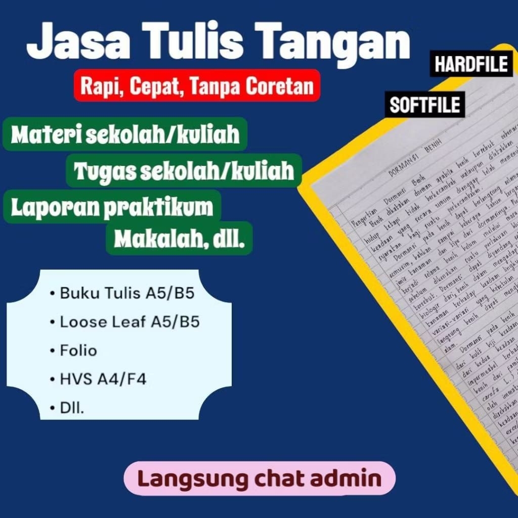 Jasa Tulis Tangan