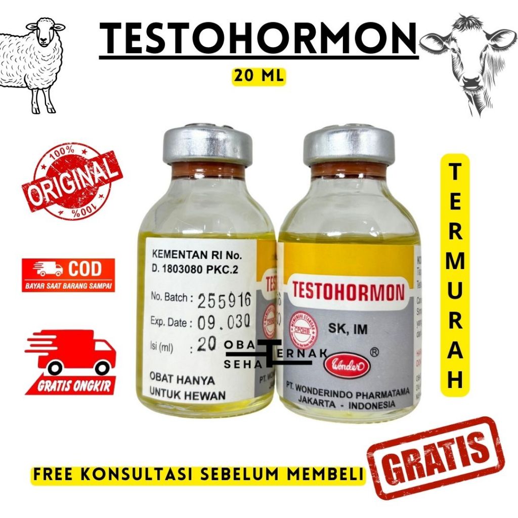 TESTOHORMON 20 ml - Mengatasi Gangguan Reproduksi Hewan Wonder