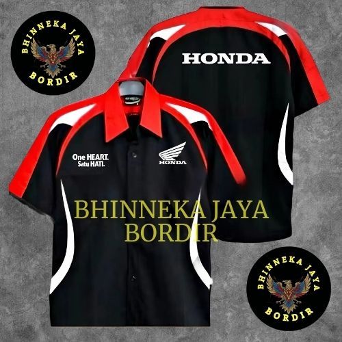 KEMEJA SERAGAM HONDA ONE HEART SATU HATI FULL BORDIR MODEL TERBARU