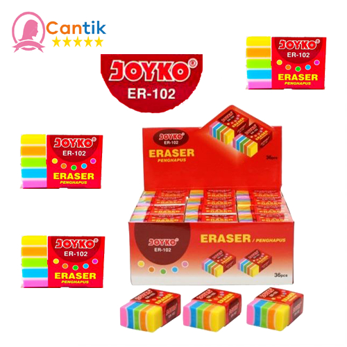 Joyko Penghapus Warna Warni – Penghapus Pensil Lucu & Praktis