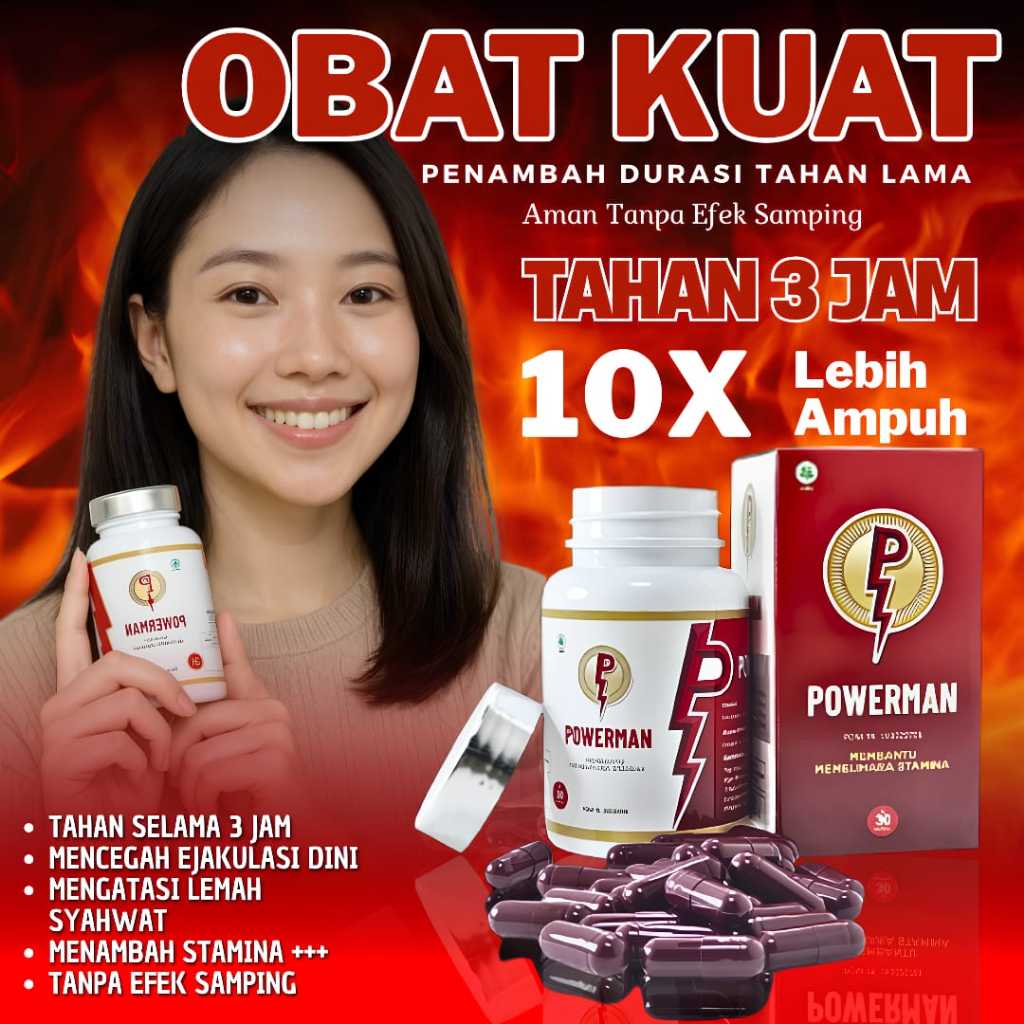 POWERMAN HERBAL OBAT KUAT PRIA TAHAN LAMA STAMINA PRIA TERBAIK TAHAN LAMA paling ampuh 100% original