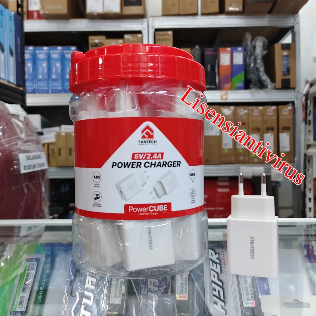 Fantech Life Kepala Charger Fast Charge Kepala Charger USB 5V/2.4A PCE121 iPhone Samsung Xiaomi Oppo