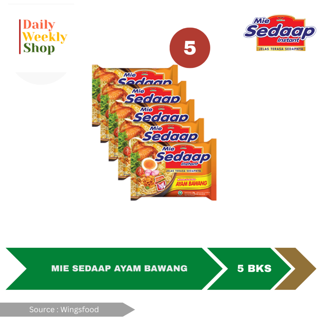 

[5 Pcs] Mie Sedaap Ayam Bawang 70gr Gurih Kenyal