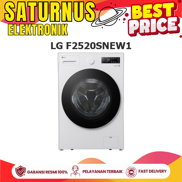 LG F2520SNEW1 MESIN CUCI 20 KG FRONT LOADING AI DD INVERTER DIRECT DRIVE TURBOWASH 360