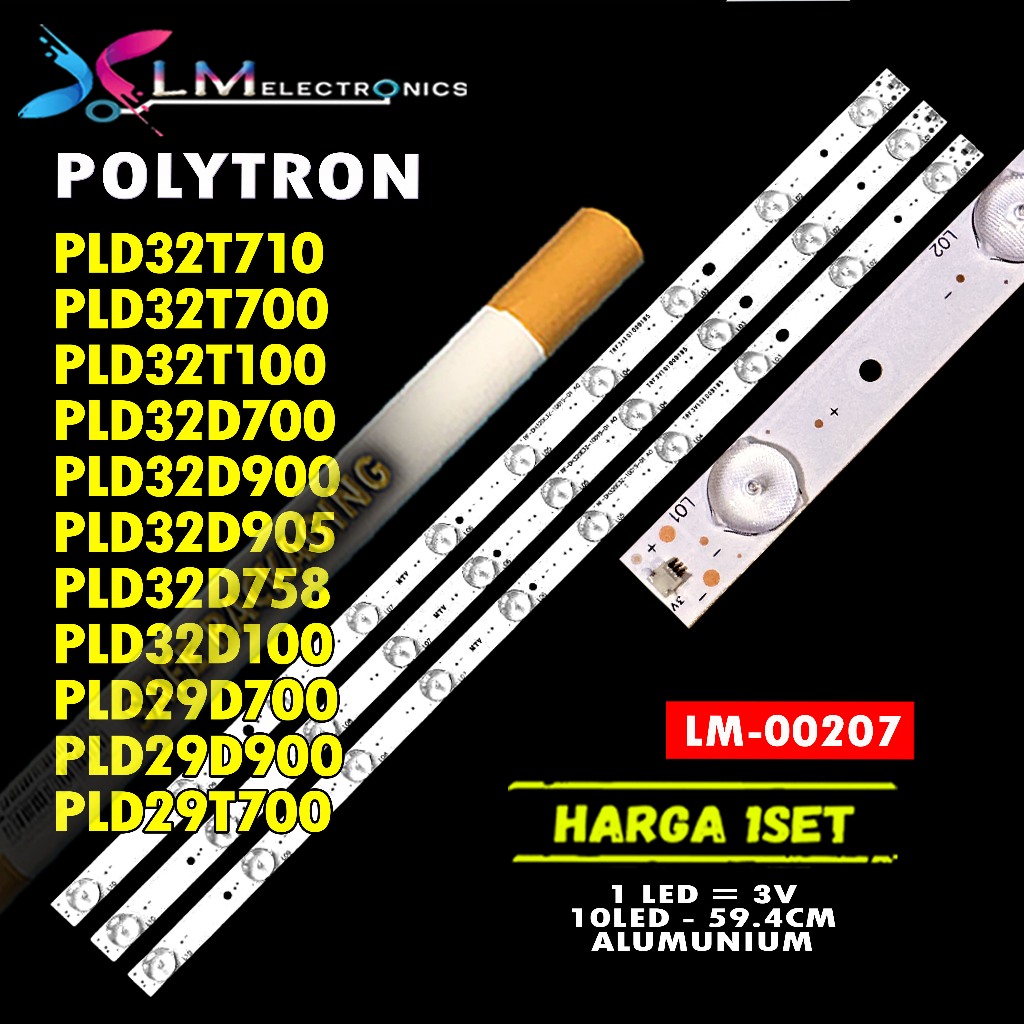 BACKLIGHT TV LED POLYTRON PLD32T710 PLD32T700 PLD32T100 PLD32D700 PLD32D900 PLD32D905 PLD32D75