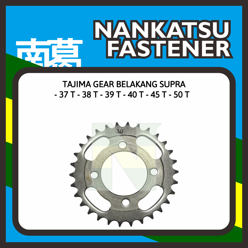 Tajima Gear Belakang Honda Supra 428 37T 38T 39T 40T 45T 50T Gir Gigi Tarik Karisma Supra X 125 Lege