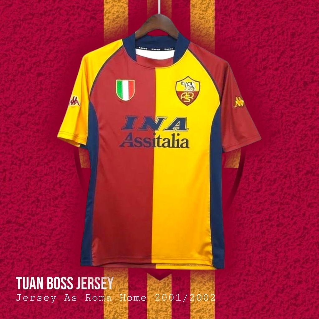 JERSEY ROMA HOME 2001 2002