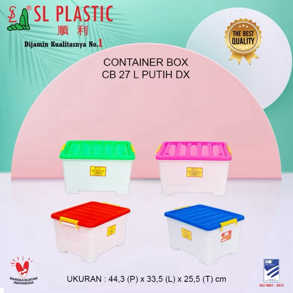 Box Storage / Container Kontainer Box CB- 27 Liter PUTIH SL Plastic