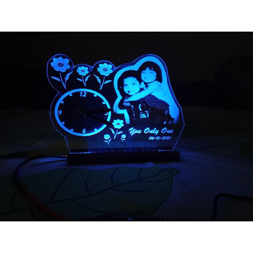 Grafir Foto Akrilik Lampu Tidur