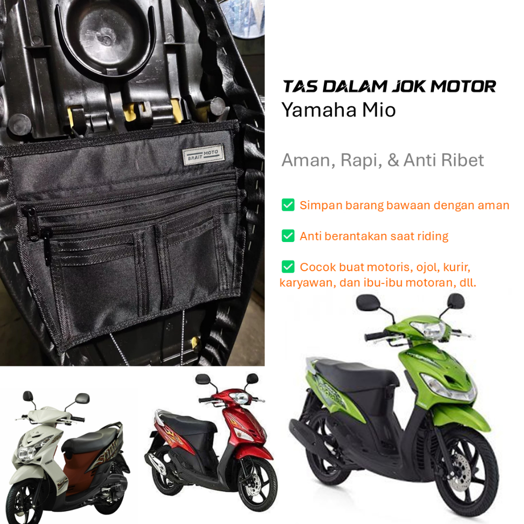 Tas Organizer Dalam Bagasi Jok Motor Yamaha Mio Karbu Sporty Smile