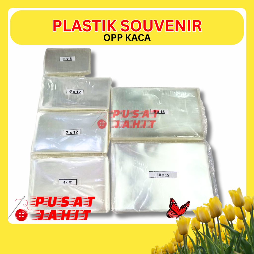 Plastik Aksesoris Souvenir Bening Kaca OPP