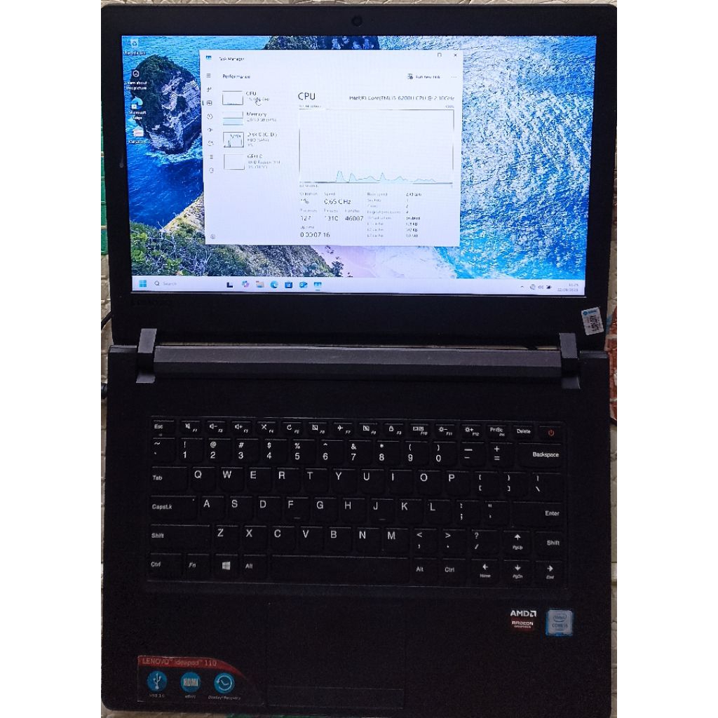 Laptop Lenovo Ideapad 110 Seken/Second Utk Gaming & Desain