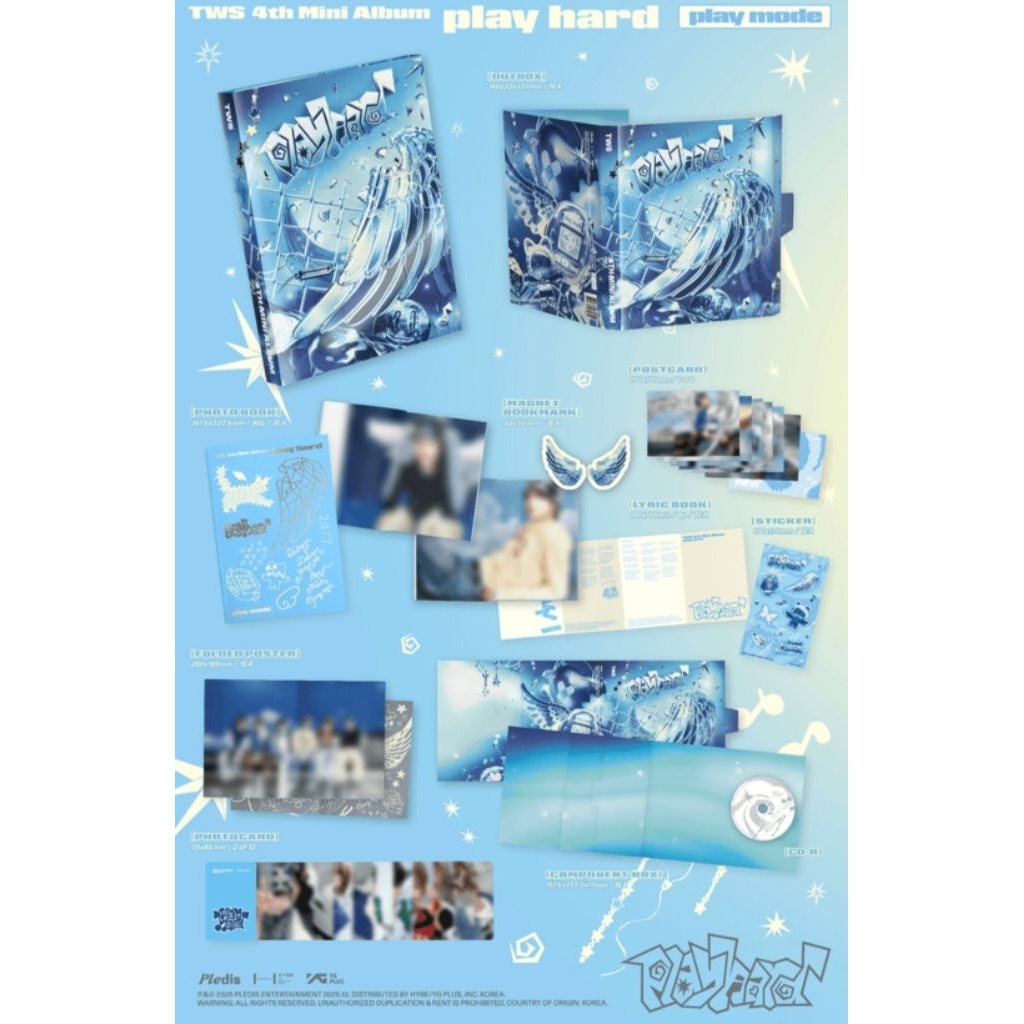 PO TWS 4th Mini Album 'Play Hard' reguler, compact, weverse ver pob wvs yes24 aladin - photocard shi