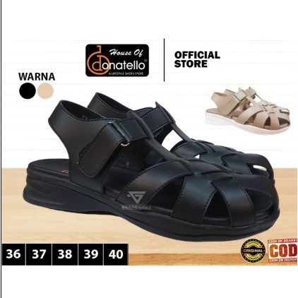 Donatello sepatu sandal vecro Fashion Terbaru Kasual Wanita Perempuan ORIGINAL