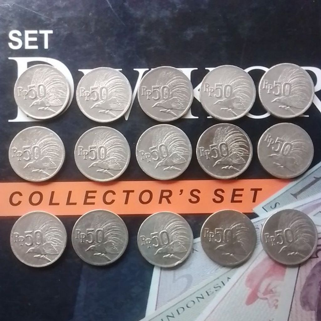 UANG KUNO MAHAR 50 RUPIAH KOIN TAHUN 1971