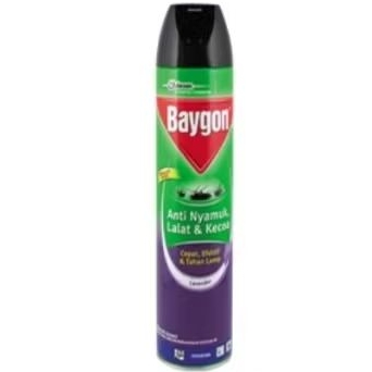 Baygon Aerosol Semprotan pembunuh serangga Lavender 600 ml