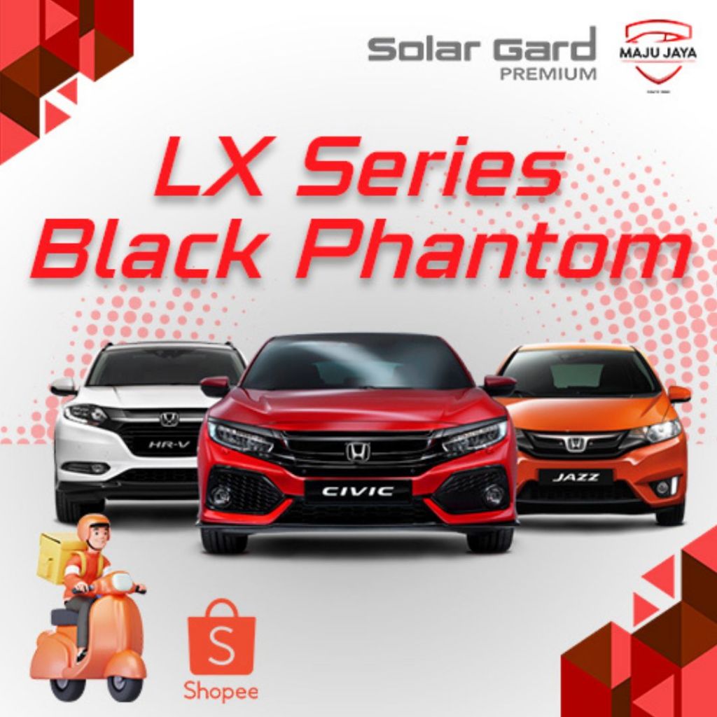 Kaca Film Mobil Solargard / Solar Gard LX + Black Phantom - Reguler