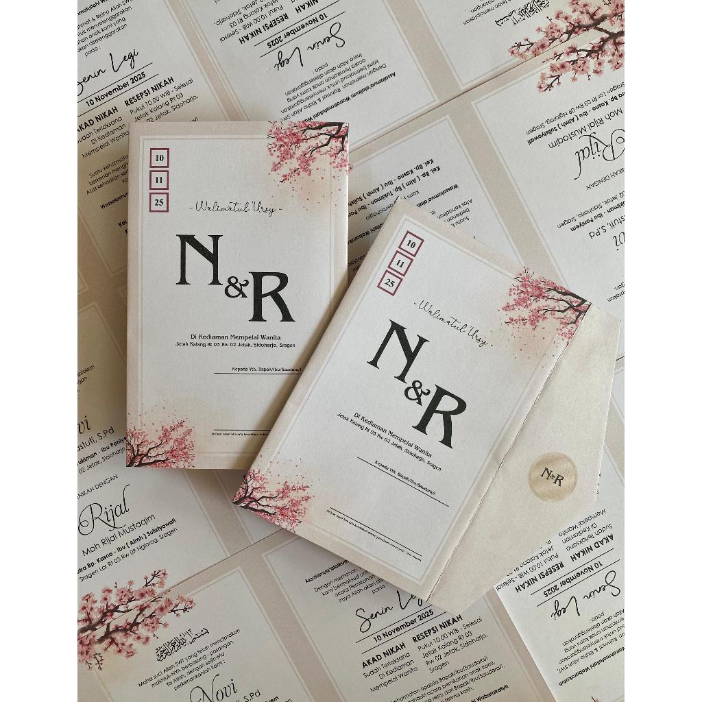 Undangan Nikah / Undangan Pernikahan / Undangan Aesthetic / Undangan Tasyakuran / Serat Ulem