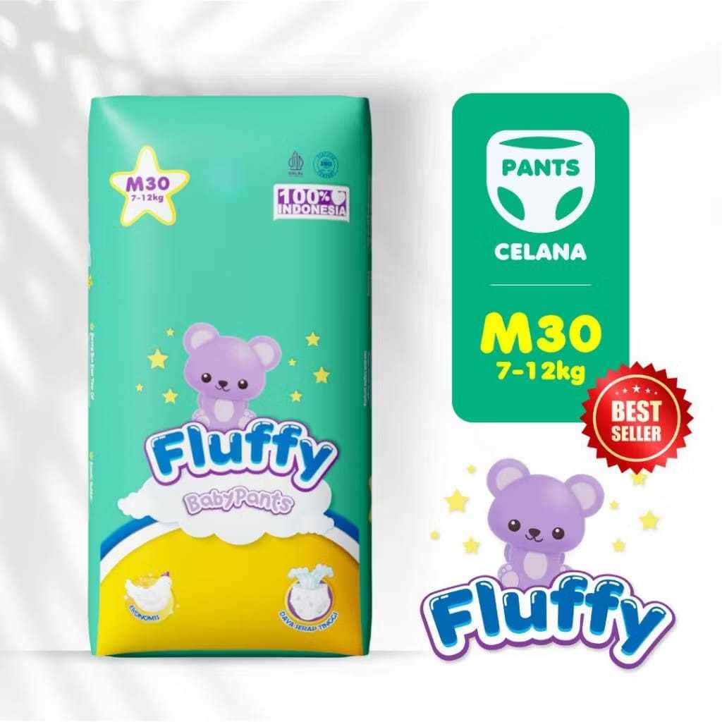 fluffy popok bayi celana pants baby diapers M30