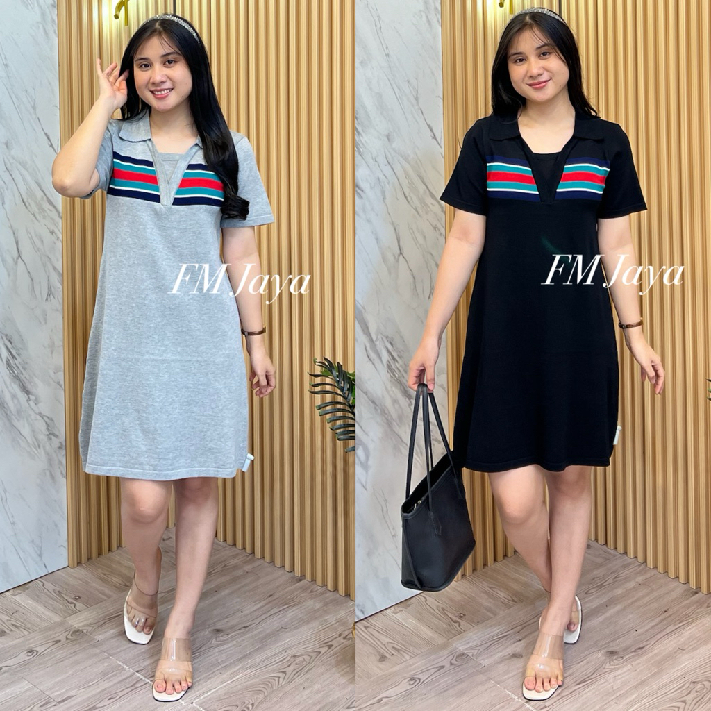 DRESS RAJUT IMPORT WANITA 620 || DRESS KNIT WANITA FASHION KEKINIAN || DRESS KERAH WANITA