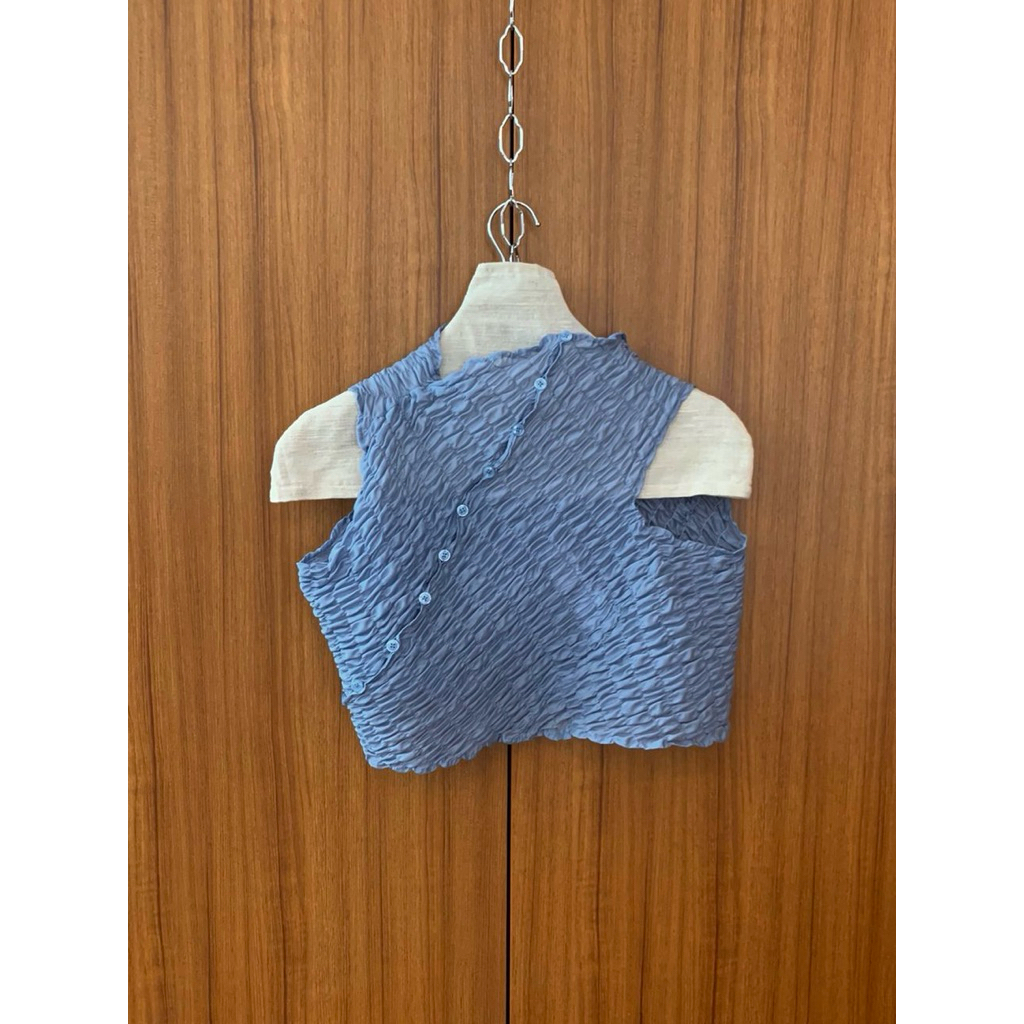 ANW - Cropped Slanted Cheongsam Top