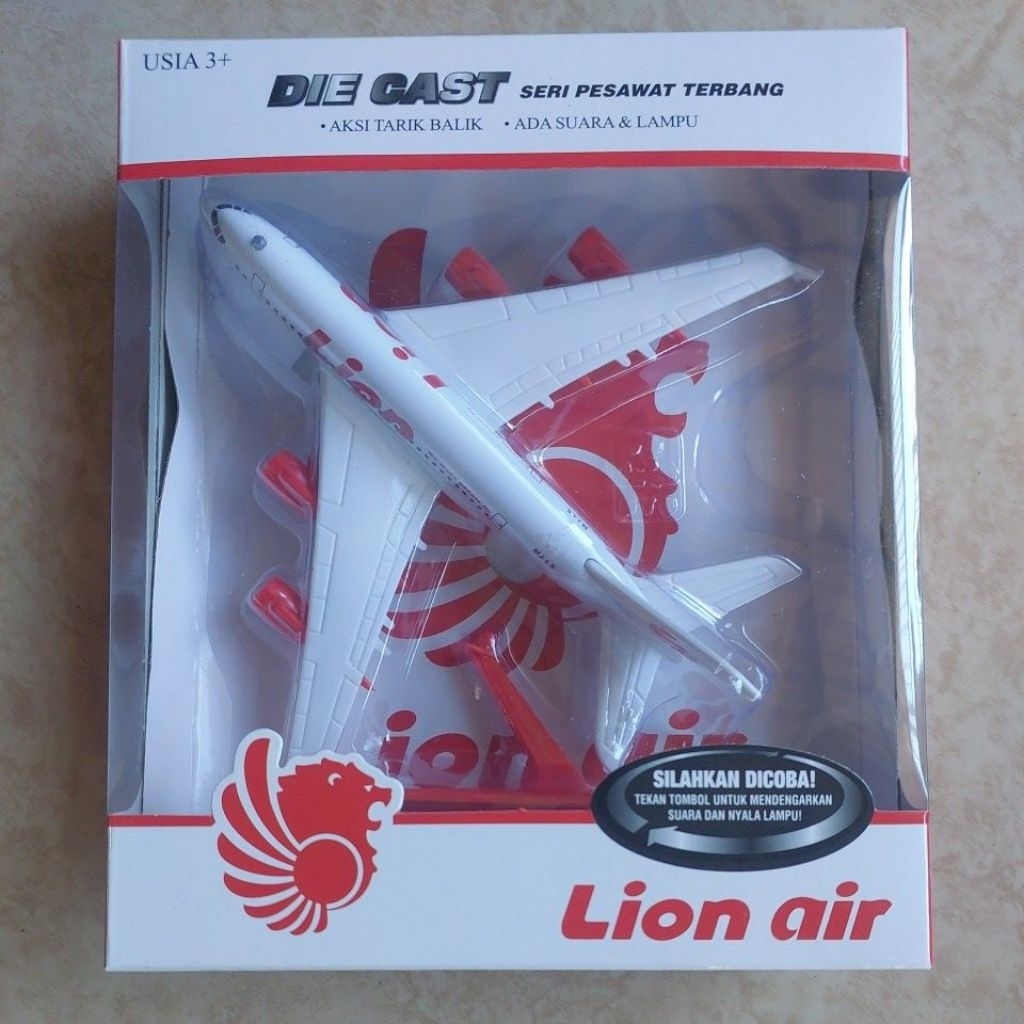 LION AIR DIE CAST SERI PESAWAT TERBANG MAINAN PESAWAT ANAK - MAINAN DIECAST PESAWAT EDUKASI KOLEKSI 