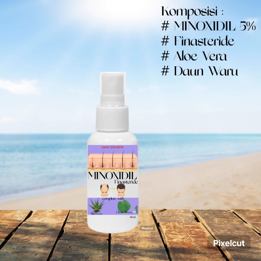 Hair tonic MINOXIDIL and Finasteride + Extract lidah buaya dan daun Waru