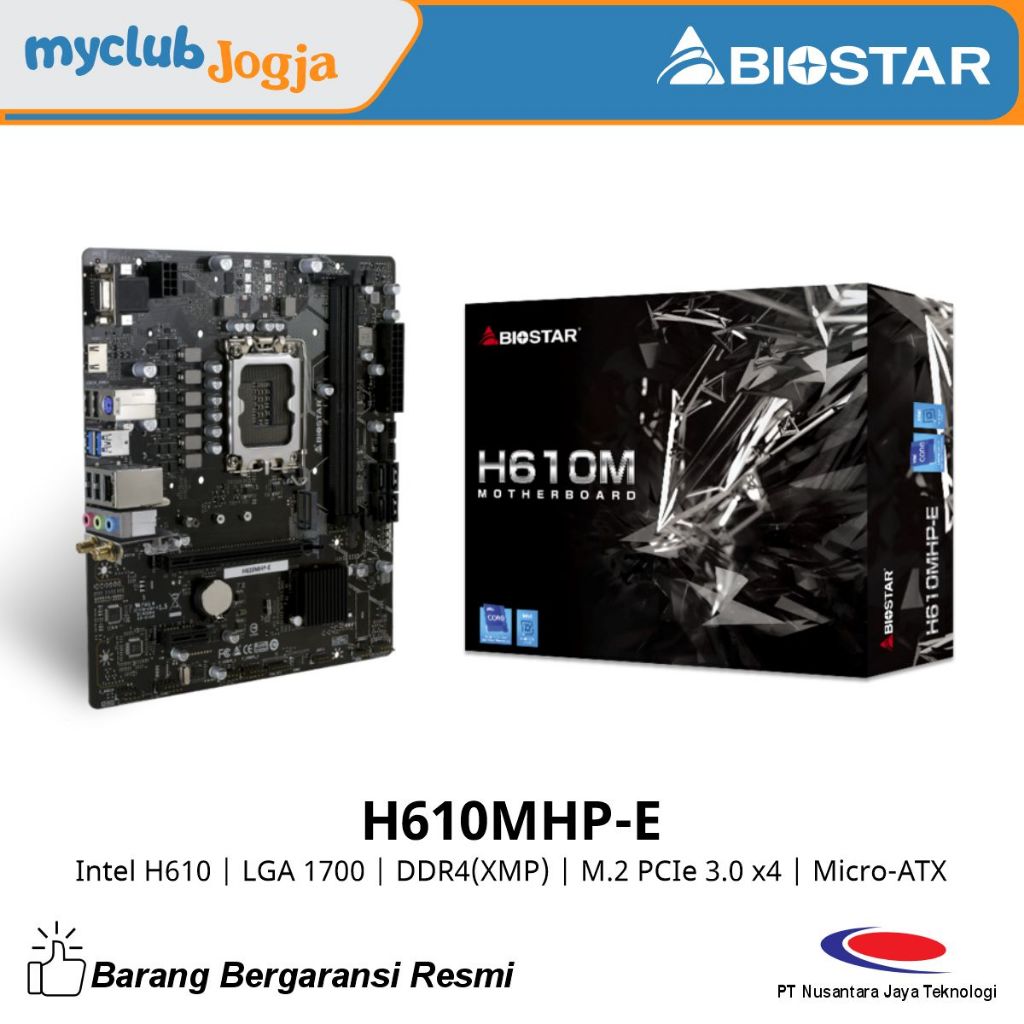 BIOSTAR H610MHP-E Motherboard Intel H610 LGA 1700 DDR4 XMP M2 PCIe 3.0 Micro ATX