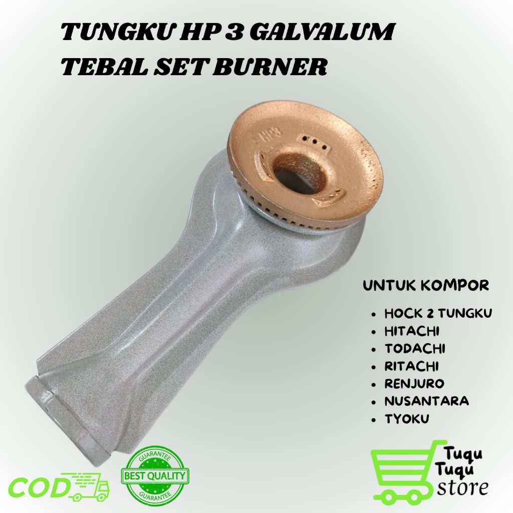 TUNGKU / CEROBONG SET BURNER KOMPOR GAS HP3 NUSANTARA TODACHI / KOMPOR GAS 2 TUNGKU