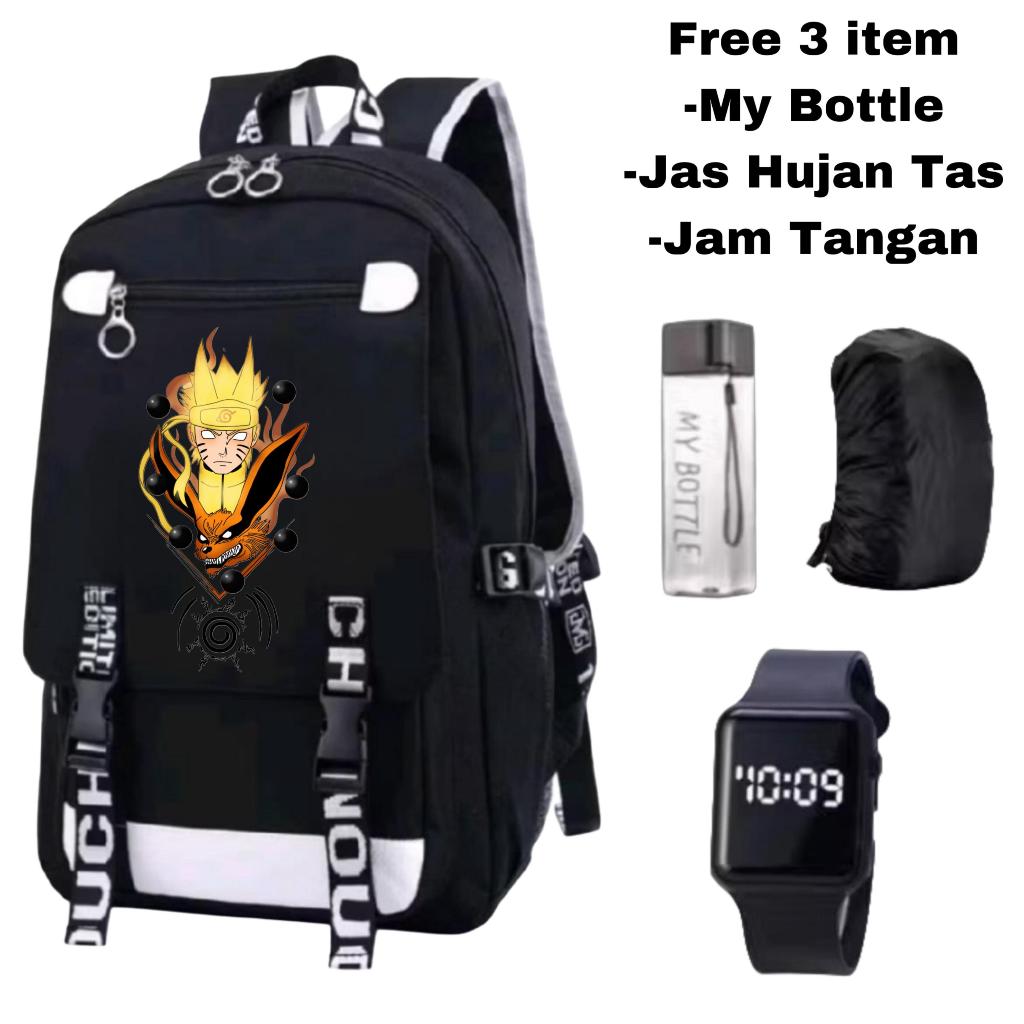 tas anak naruto kurama-tas anime naruto anak sekolah-tas sekolah anak laki-laki karakter anime