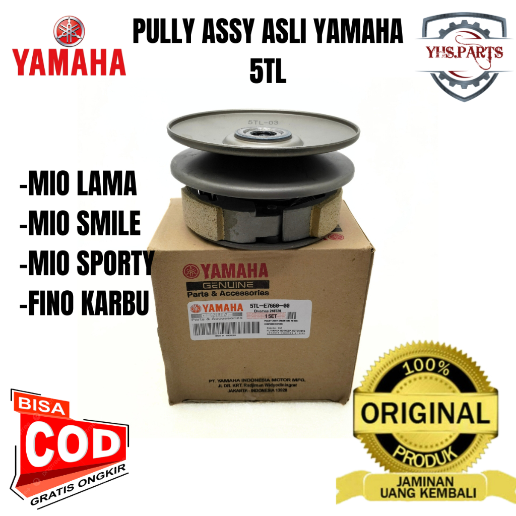 ASLI ORIGINAL PULLY ASSY YAMAHA YGP 5TL MIO LAMA MIO SMILE MIO SPORTY FINO KARBU