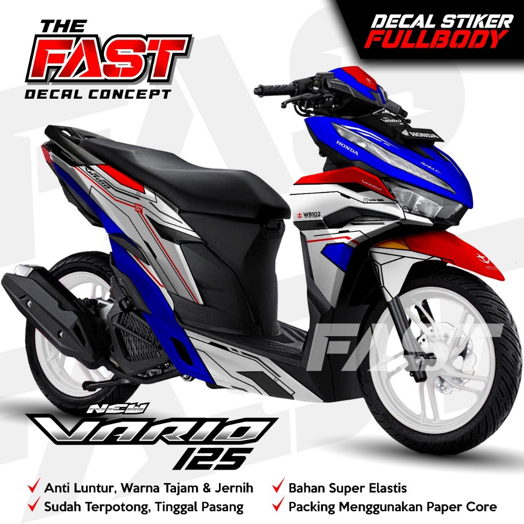 Decal Vario 125 New Fullbody 2023 GUNDAM Racing Decal stiker Vario 125 LED/stiker Vario 125 New full