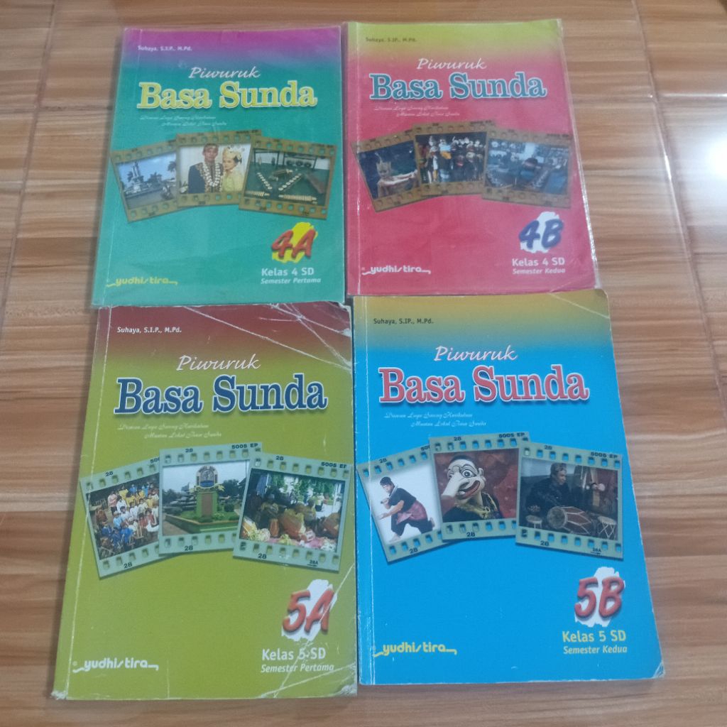 PIWURUK BASA SUNDA, KELAS 1, VOL 1A,vol B KELAS 2 VOL 2A, 2B, KELAS 3, 3A, 3B, Kelas 4A, 4B, KELAS 5