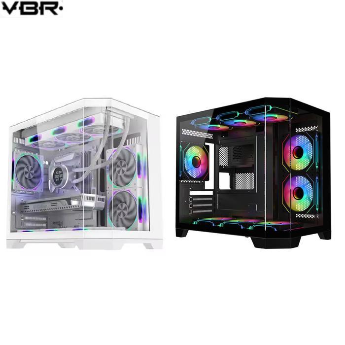 VBR Z77 Tempered Glass - Dual Chamber Mid Tower M-ATX Gaming Case VBR Z-77