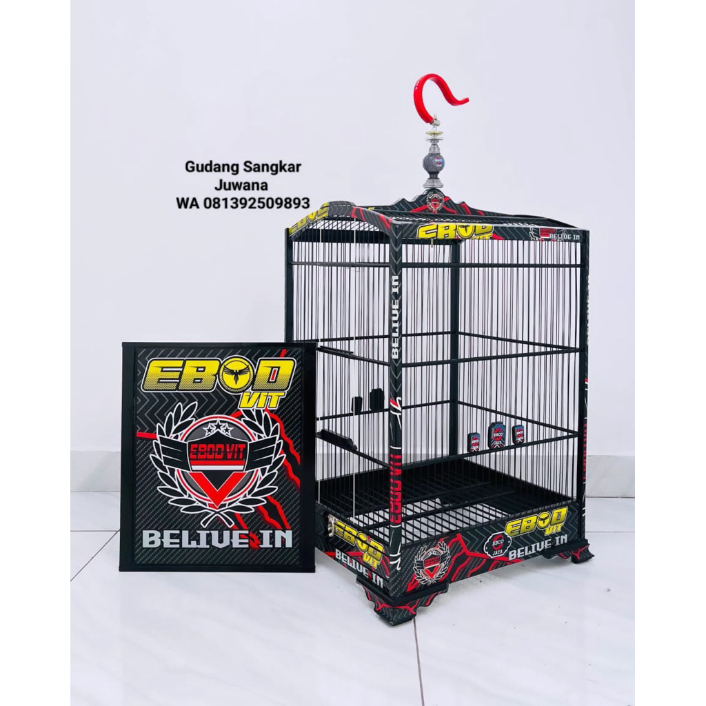 Sangkar Koper EBOD JAYA Ceper kaki kosan. Ruji Fiber. Water Decal. No 2. Fullset kerodong. Free pale