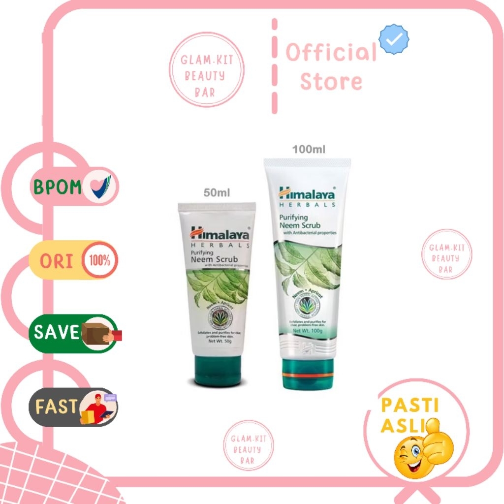 HIMALAYA Purifying Neem Scrub | 50ml | 100ml | Scrub Wajah