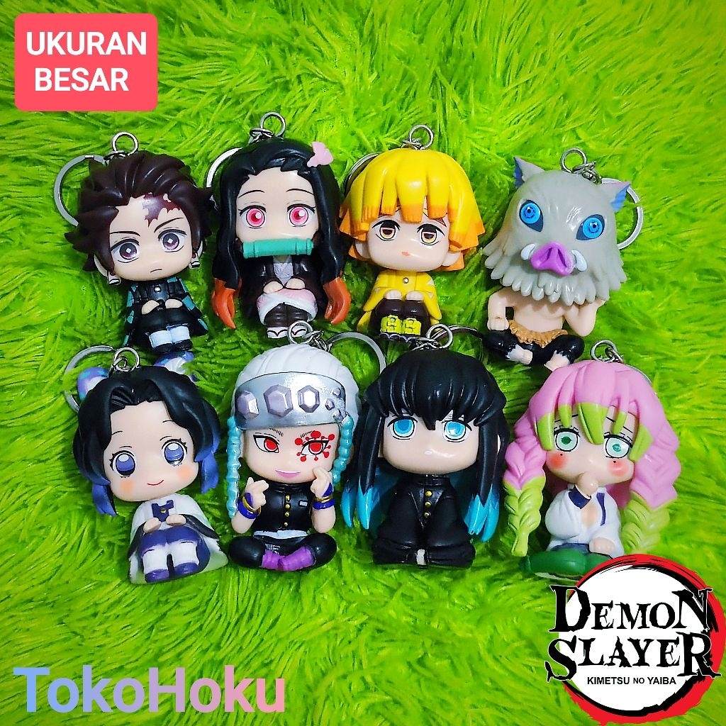 Gantungan Kunci Kimetsu no Yaiba Demon Slayer BIG Action Figure Anime Keychain