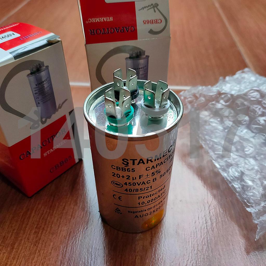 STARMEC Capacitor Kapasitor AC 20+2uF CBB65