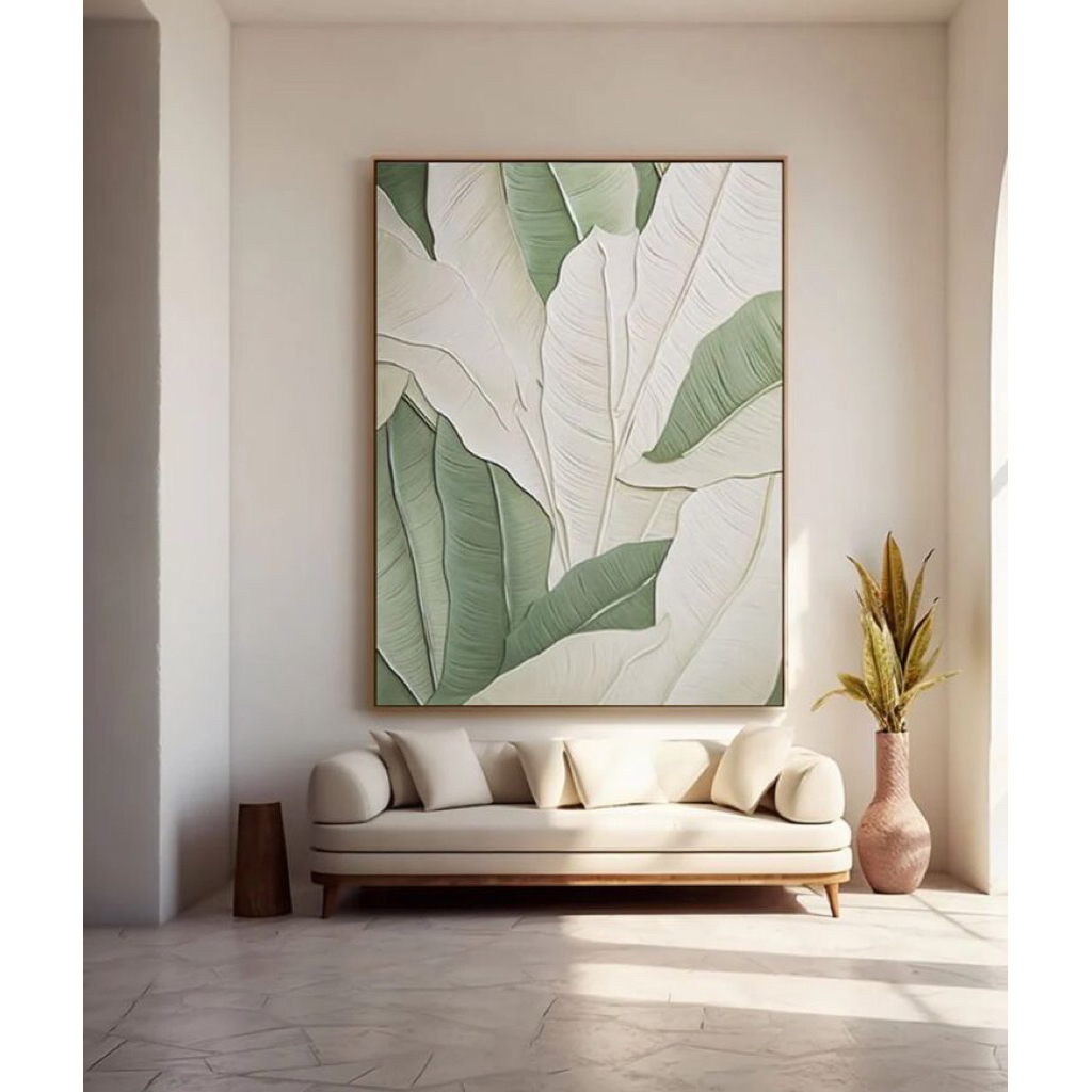 Lukisan Daun Aesthetic || Lukisan Dinding Aesthetic || Dekorasi Rumah Aesthetic