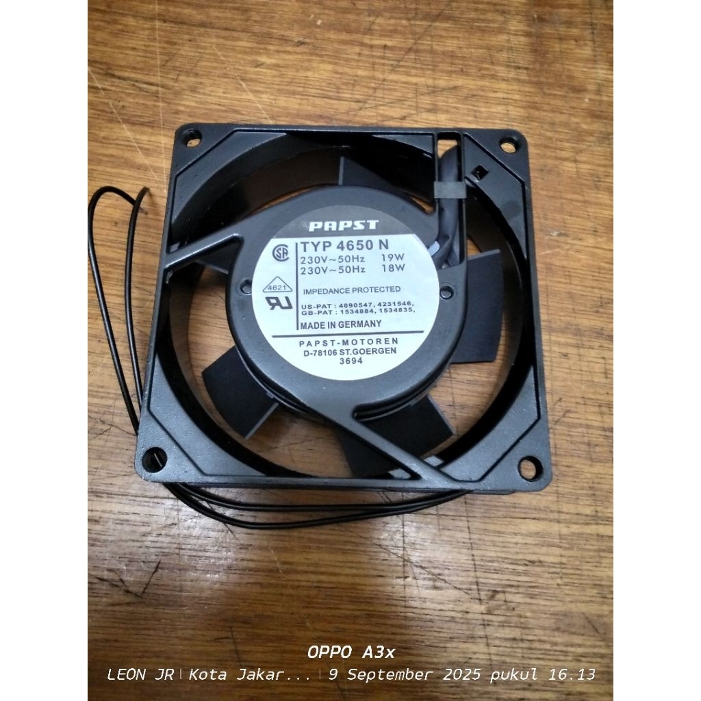 fan PAPST TYP4650N 9cm 230V