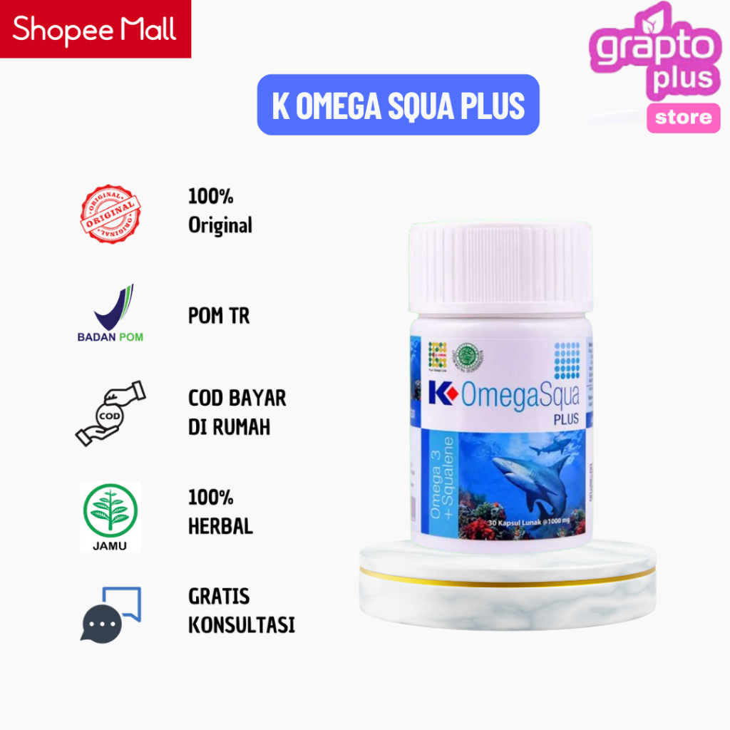 K Omega Squa Plus Original - Omega Squa K Link Fish Oil Omega 3